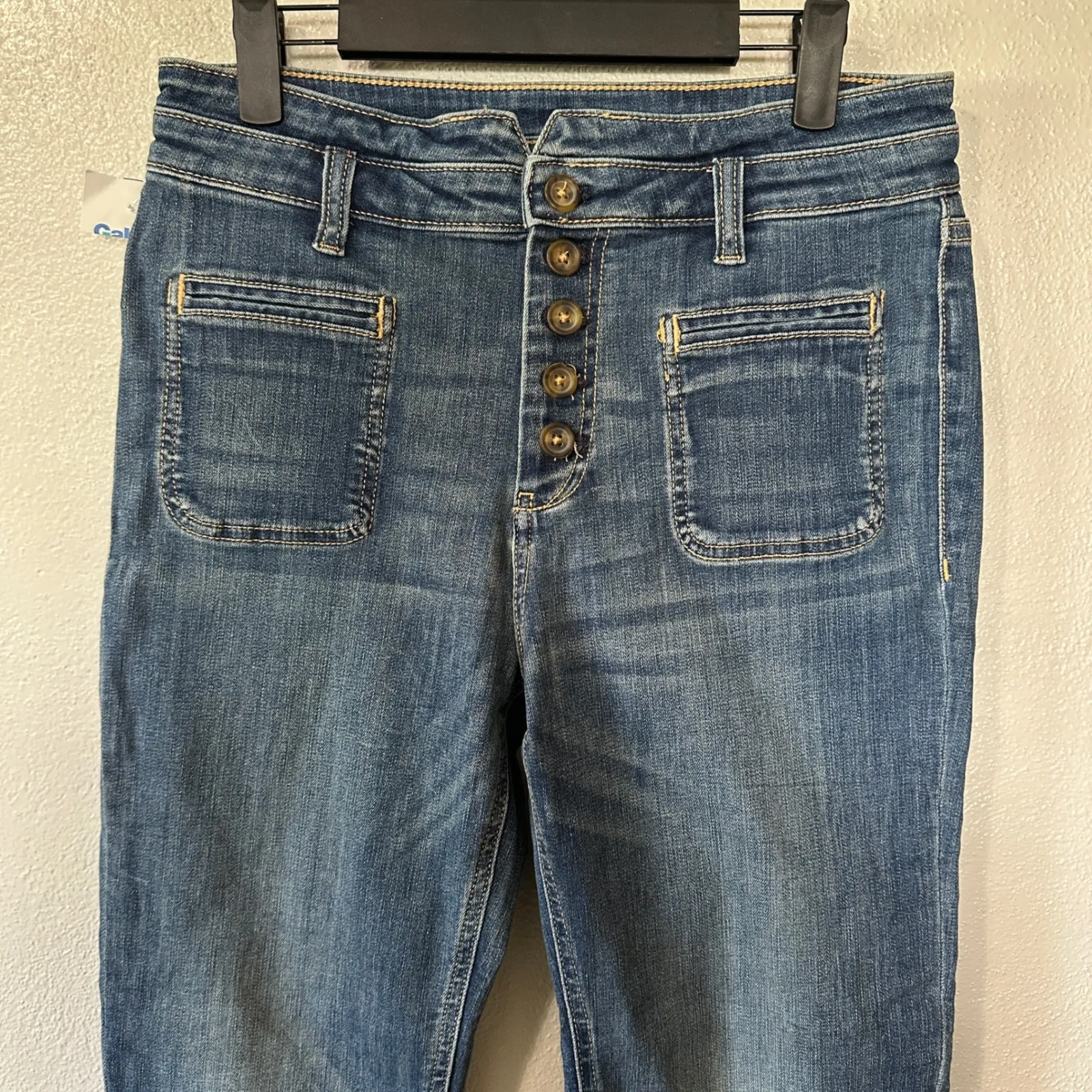 Pilcro Anthropologie High Rise Slim Jeans Button Fly Pockets Womens Size 29 - Image 2
