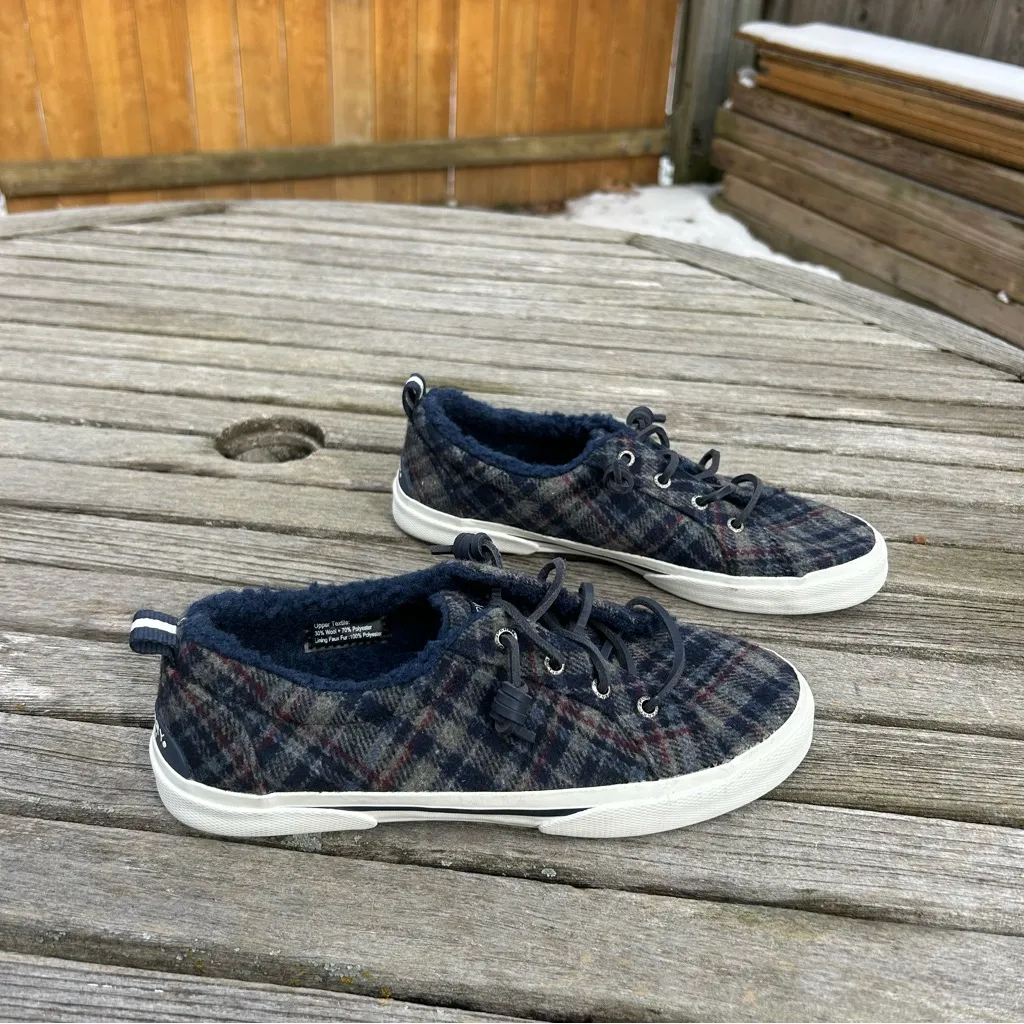 Sperry‎ Womens Pier Wave LTT Teddy Wool Navy Multi Sneaker 7 Laidback Casual - Image 7