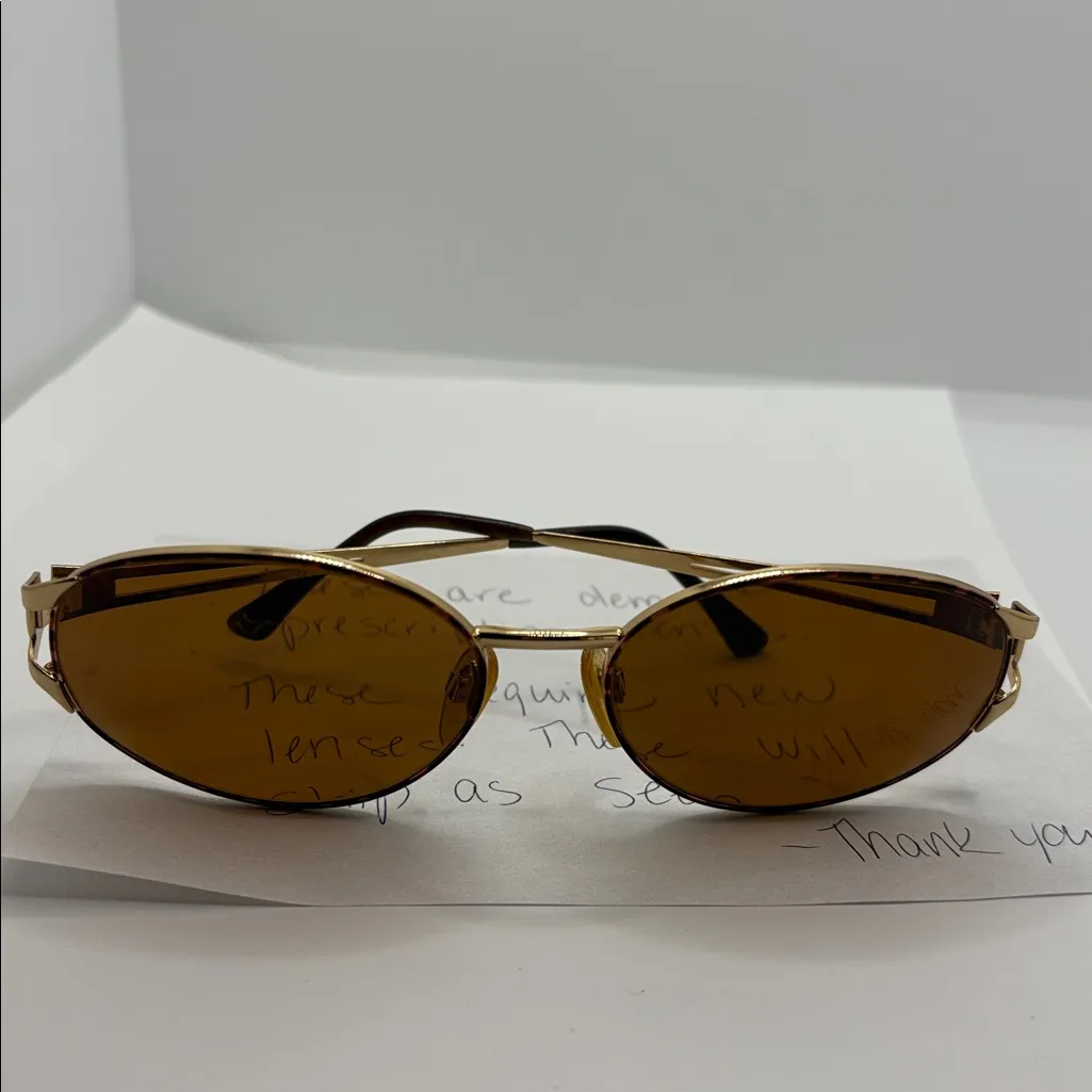 Vintage Sergio Tacchini Sunglasses Gold Brown S.T. 1047 - Image 13