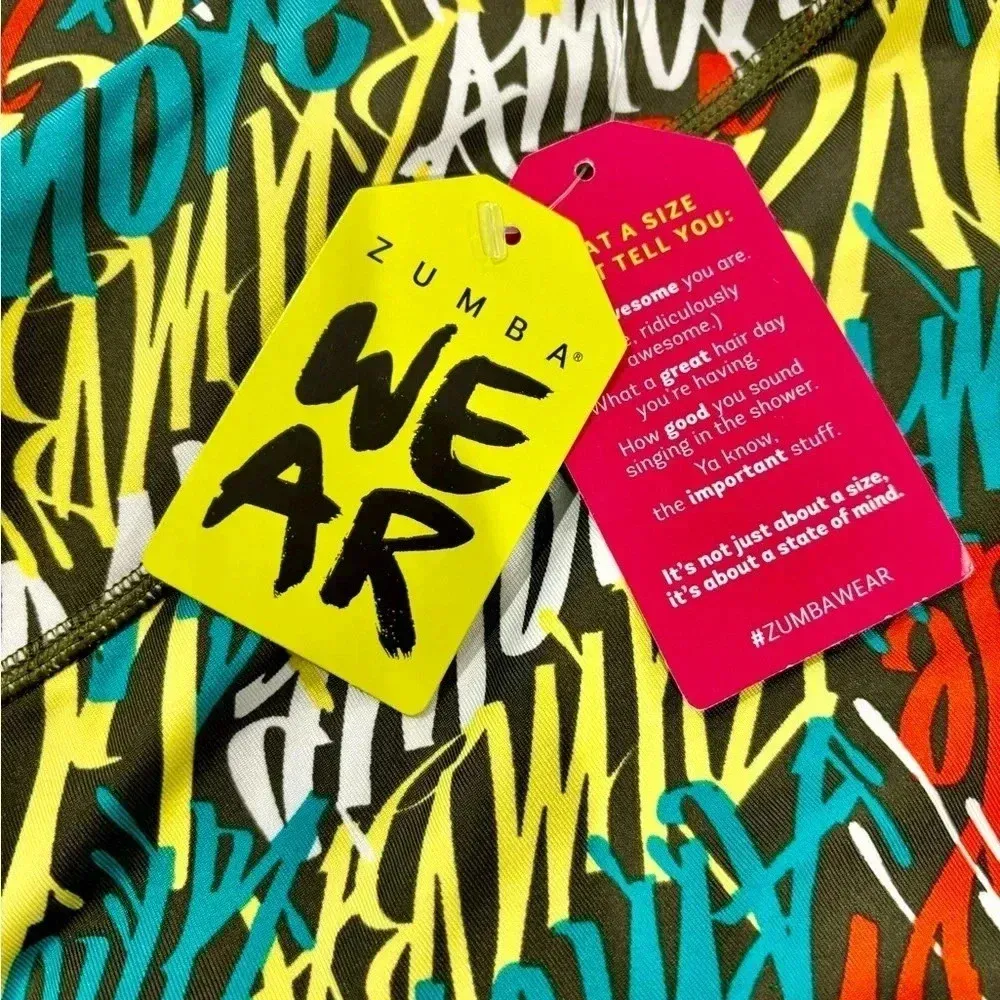 Zumba Fitness Be About Love Perfect Long Leggings - Teal Me Everything XXL - NWT - Image 7