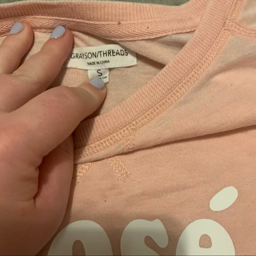 Grayson Threads Pink Rose The Day Away Terry Tee Size Small - Image 4