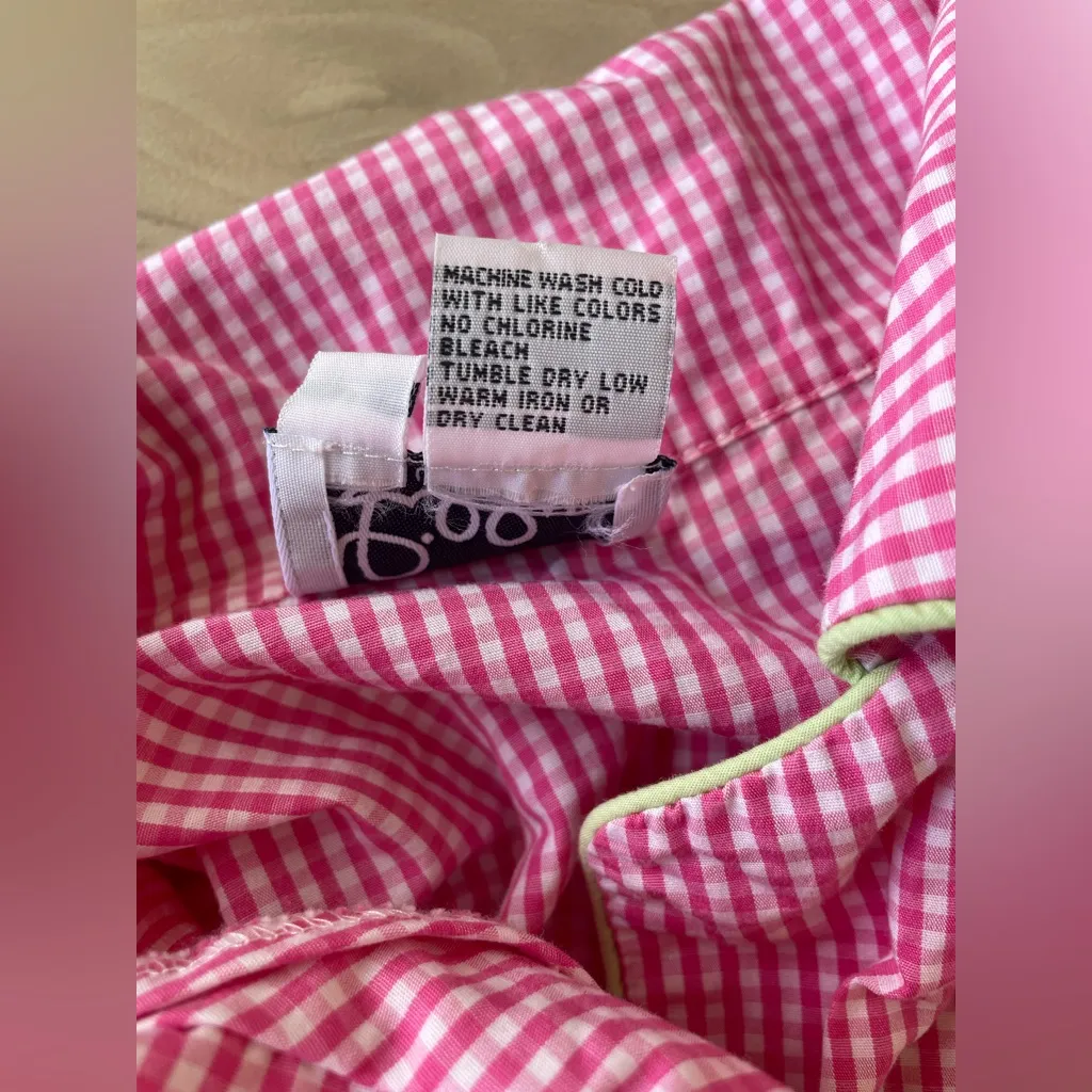 Lilly Pulitzer Pink Gingham Pajama Top - Image 8
