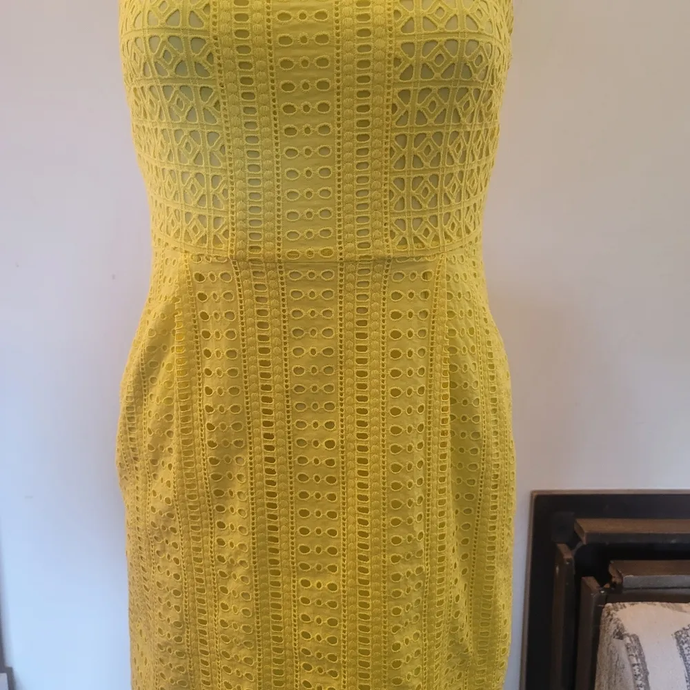 Madewell Yellow Trail Eyelet Shift Dress 2 - Image 7