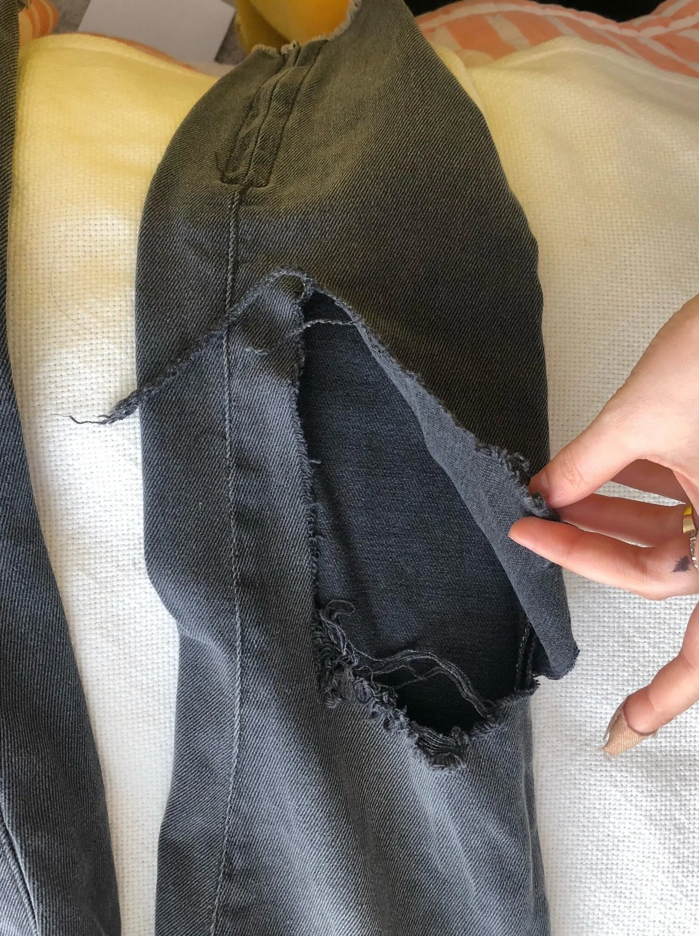 Black Distressed Jeans - Image 2