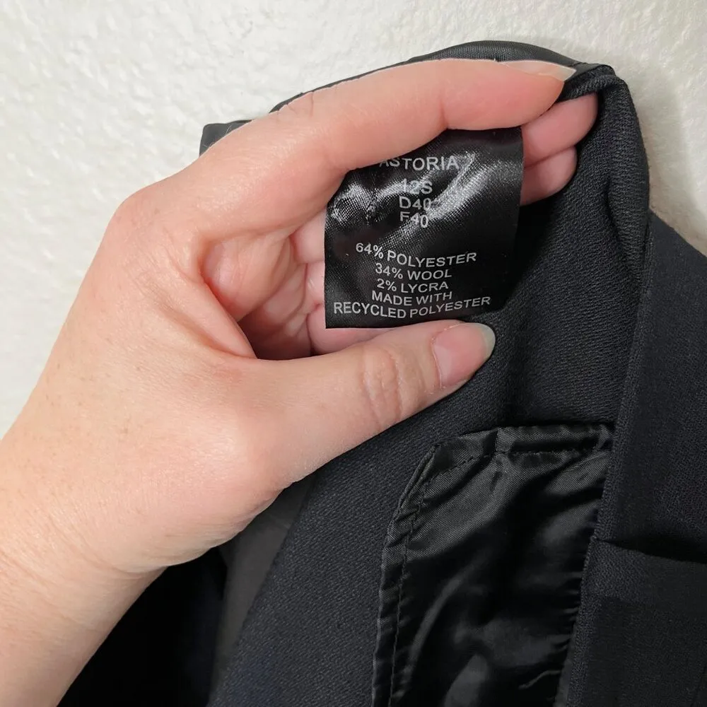 Brook Taverner Womens Astoria Black Ankle Trousers Dress Pants Size 12 - Image 12