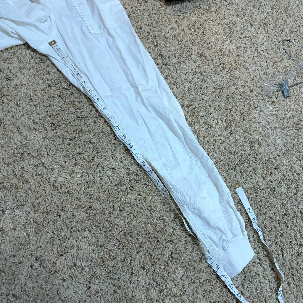 Faherty Arlie Day Pant Joggers White Linen Blend - Image 16