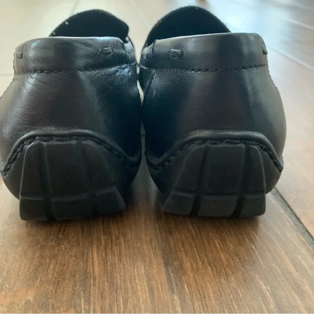 Black Moccasin Loafer Faux Leather Impo size 9.5 - Image 3