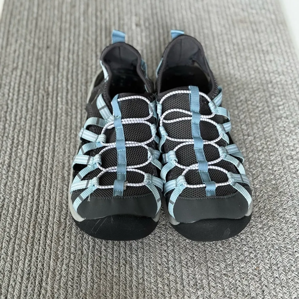 Eddie Bauer Light Blue and Gray Strappy Hiking Sandals Size 8.5 - Image 2