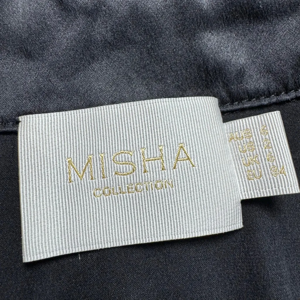 Misha Collection Black Silk Trench Coat Size 2 - Image 3