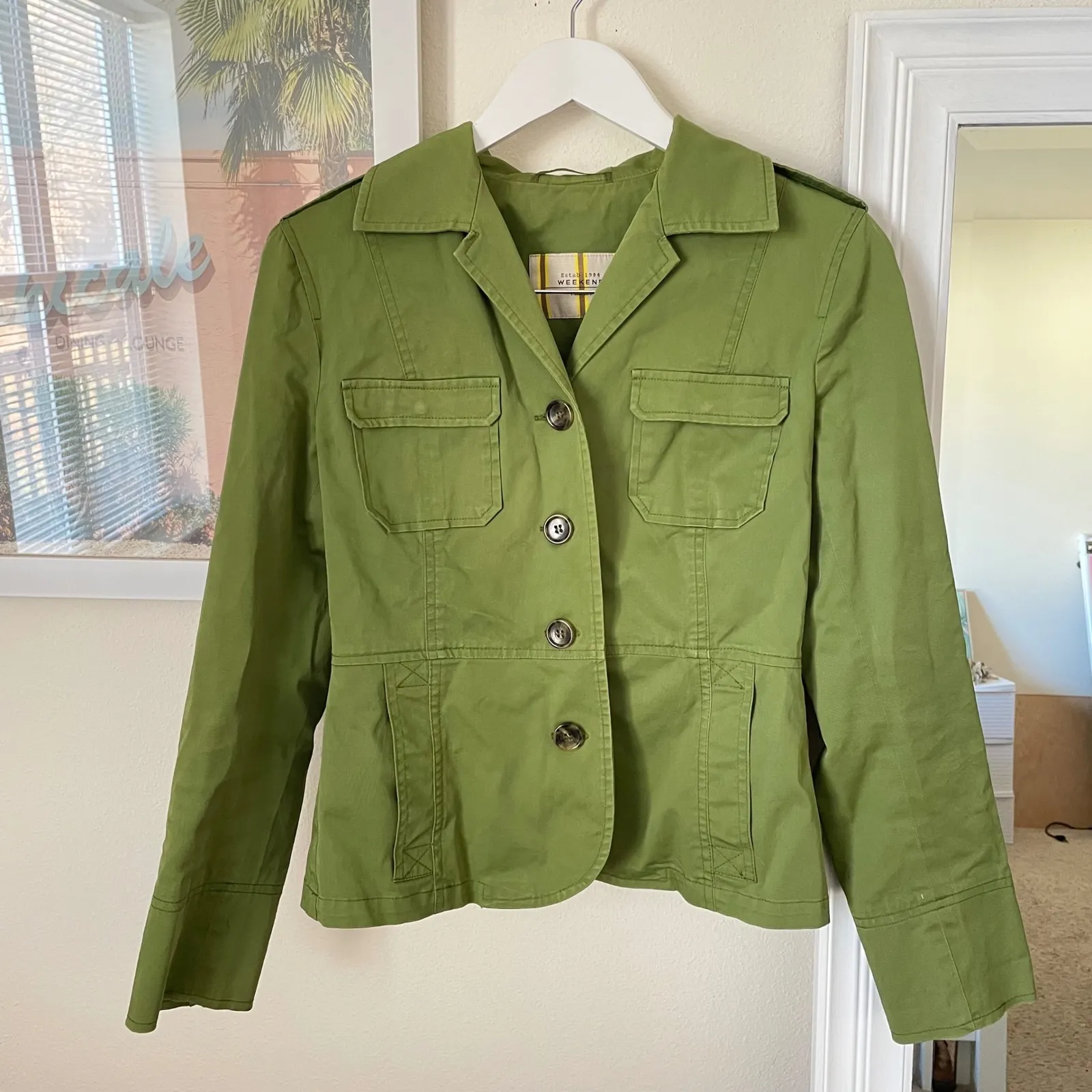 Max Mara Weekend Utility Jacket Green Size 8 - Image 2