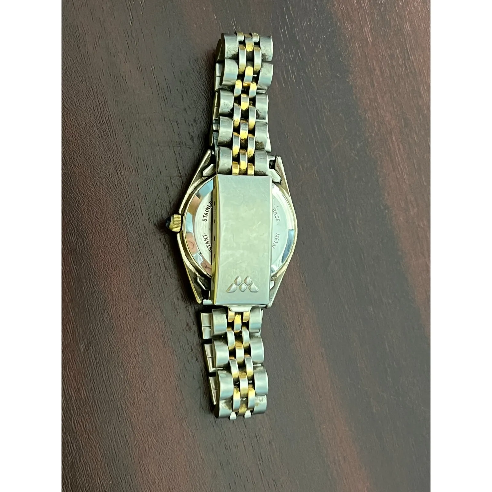 VTG Waltham Wristwatch Two Tone Preppy Untested Silver - Image 5