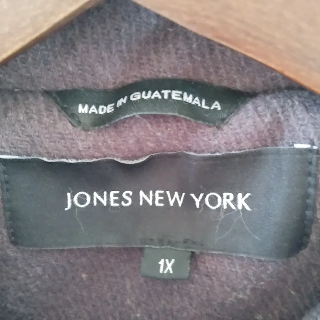 Jones of NY 1X Dark Gray Wool Blend Winter Coat Plus - Image 8