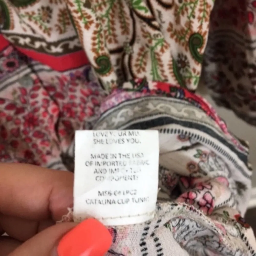 Show Me Your MuMu Paisley Floral Catalina Cup Pink/Green Tunic - Image 4