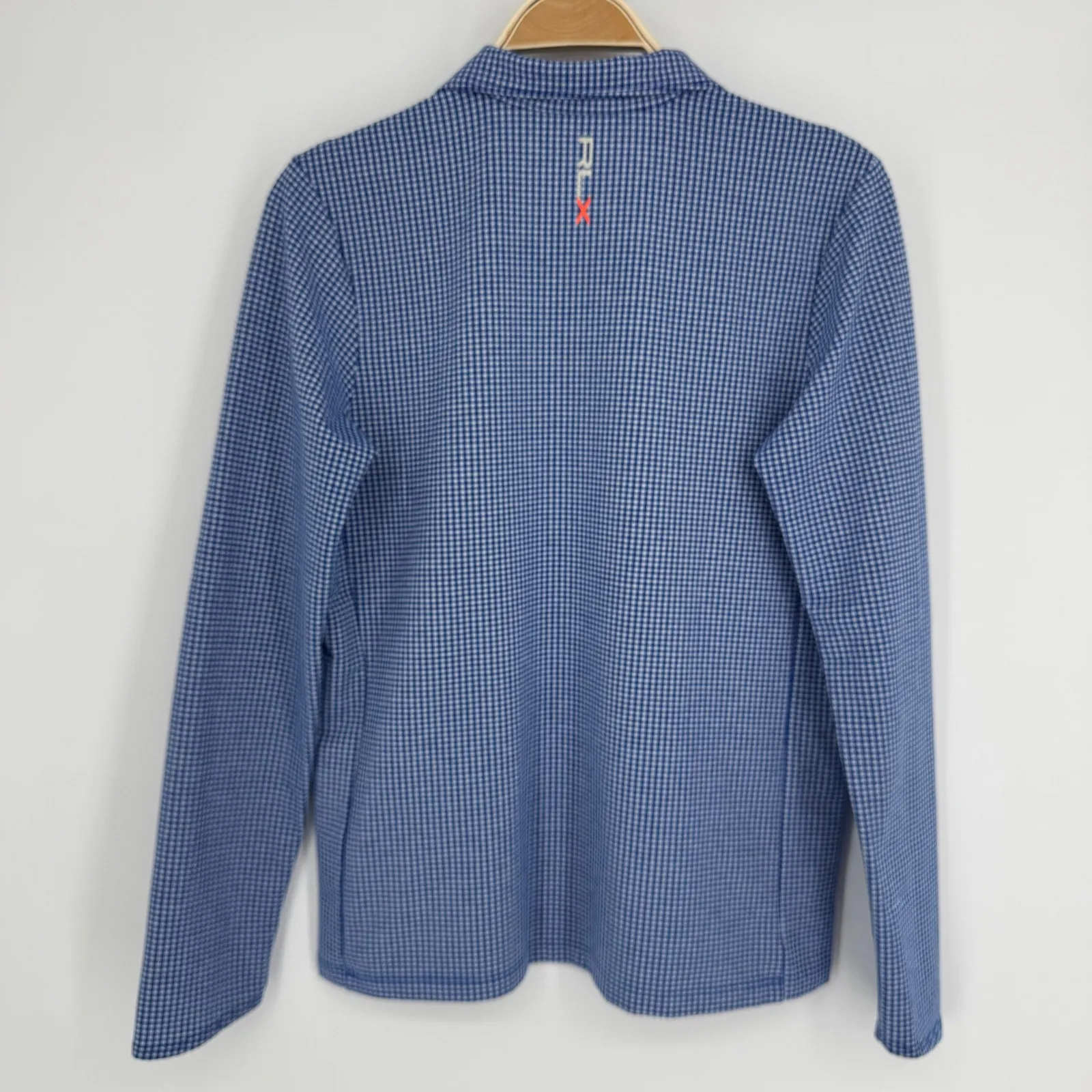 RLX Ralph Lauren Pullover Large Blue Quarter Zip Athletic Activewear Lightweight - Image 4