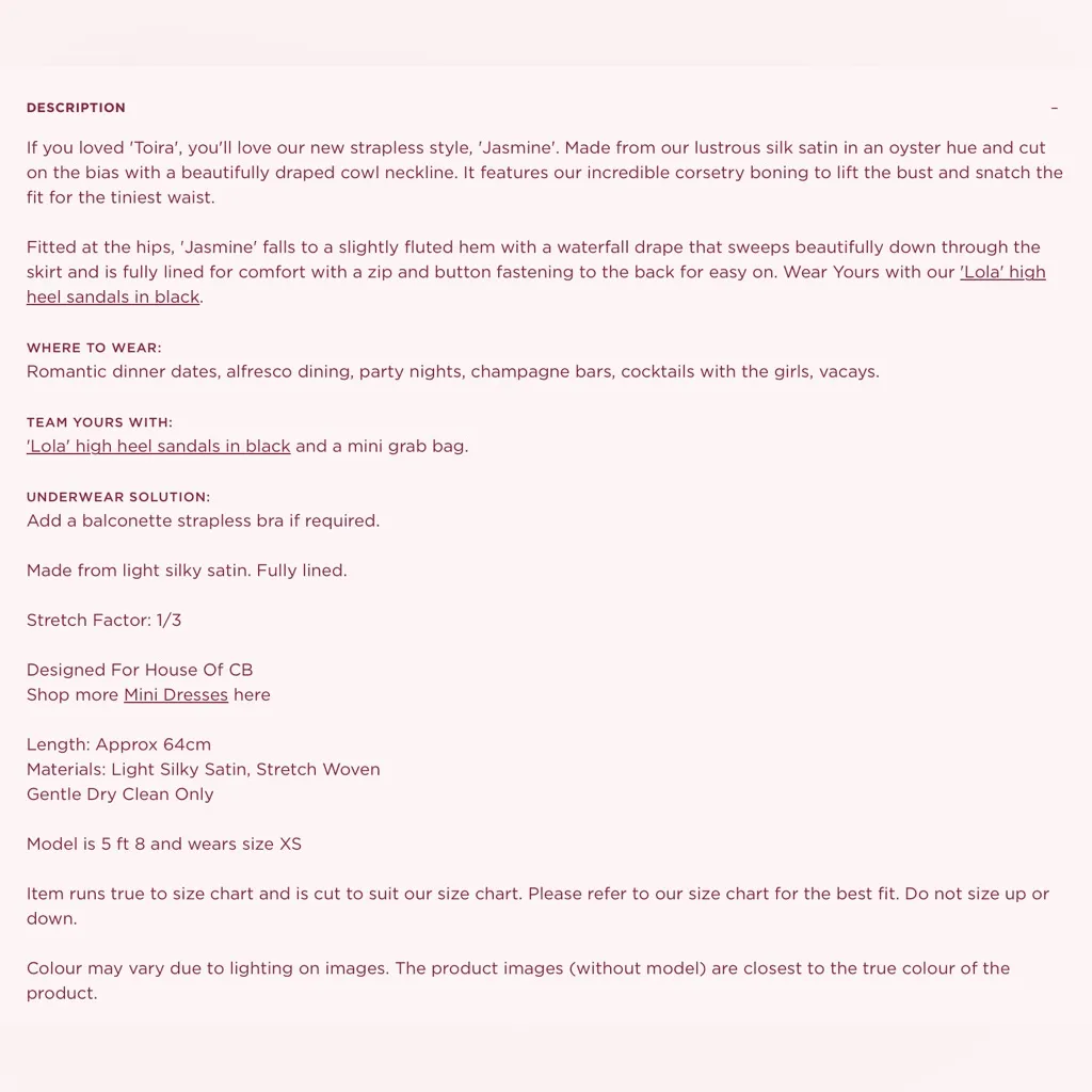 House of CB Jasmine Elegant Strapless Cream Dress - Image 9