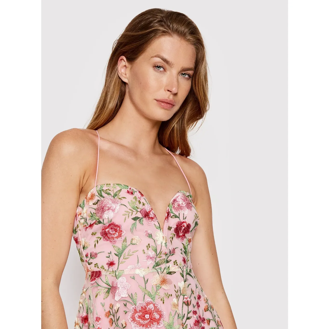 For Love & Lemons Womens Dress Luna Mini Embroidered Garden Floral Pink Size S - Image 4