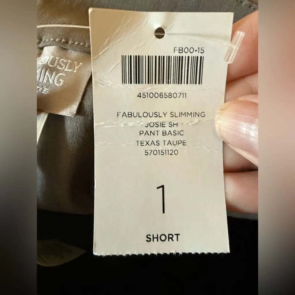 Chico's Outlet Fabulously Slimming Josie Pant Pants Texas Taupe NWT Size 1 Short - Image 5