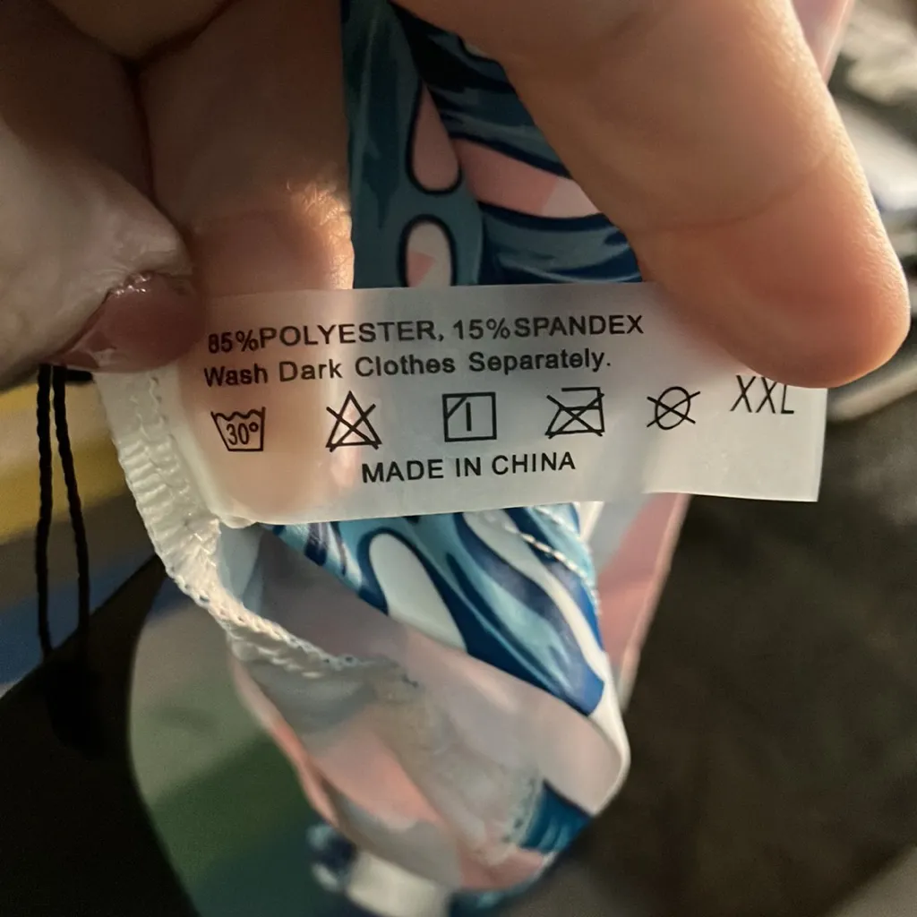 NWT DACI Women's Long Sleeve Rash Guard Bathing Suit Zipper, XXL Blue - Image 8