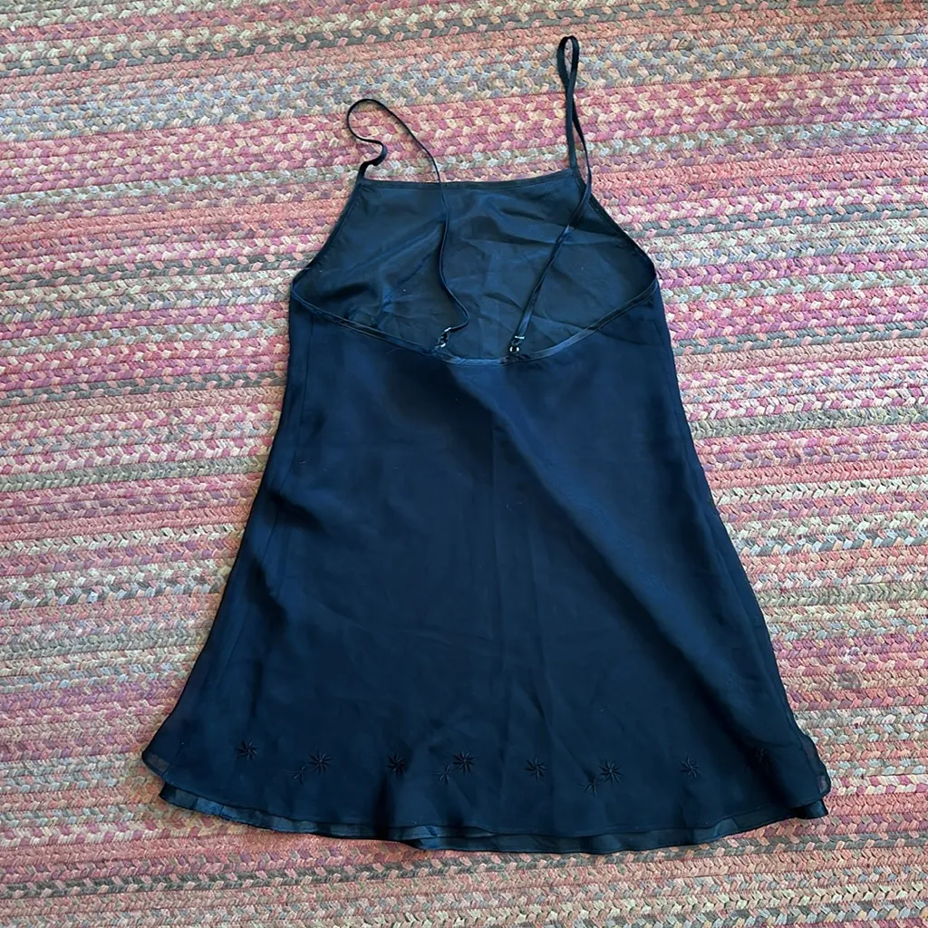 VTG BLACK CAMI LINGERIE DRESS - Image 6