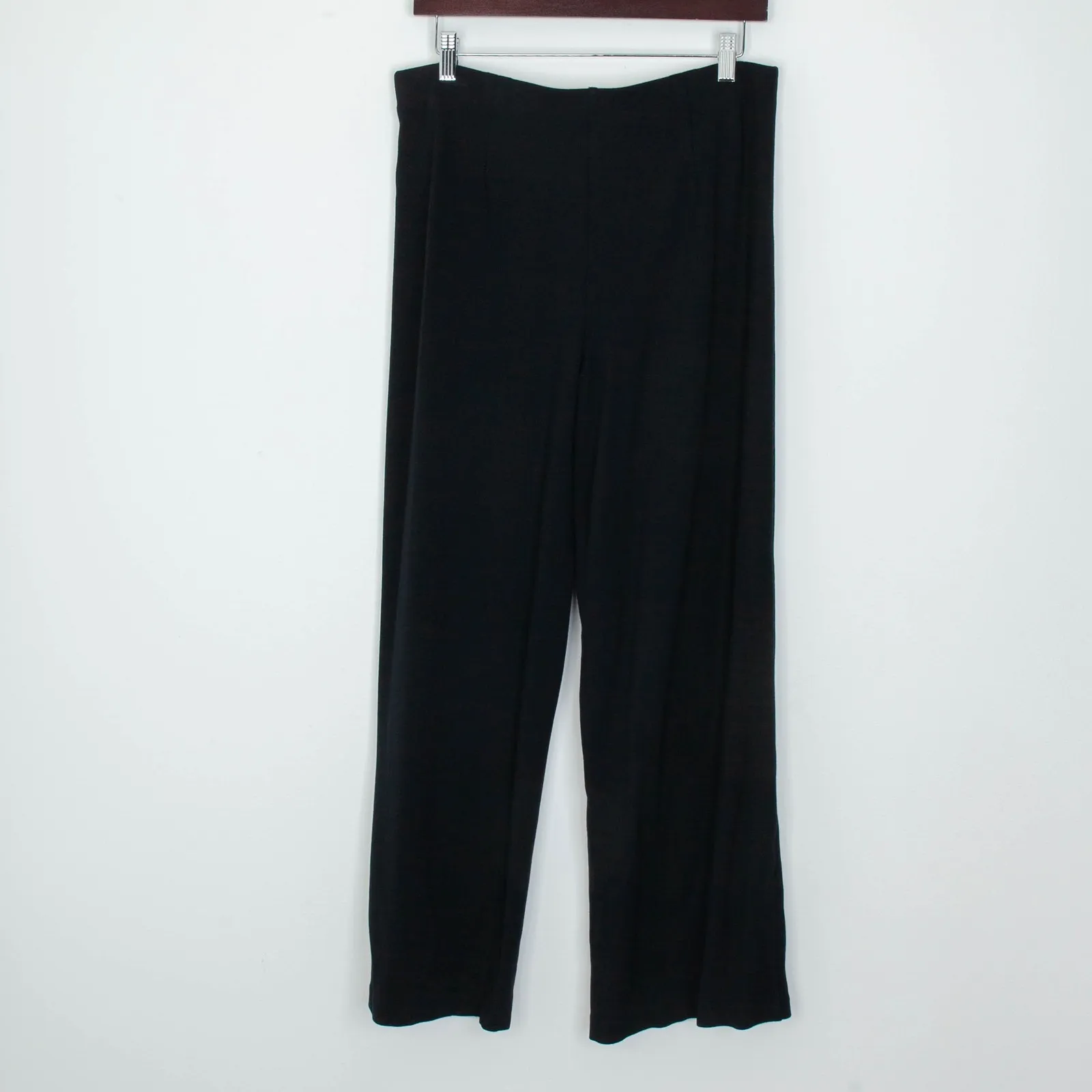 J Jill Womens Ponte Wide Leg Pants Womens Size M Black Minimalist Office Stretch Size M - Image 6