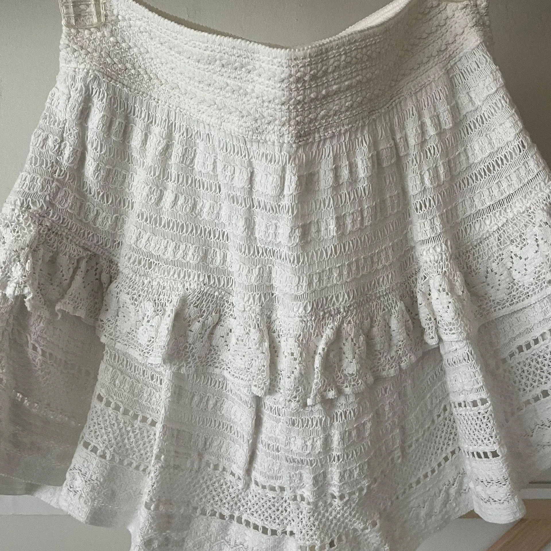 Rock N Ruffle Skirt Aerie Mini White Tiered - Image 2