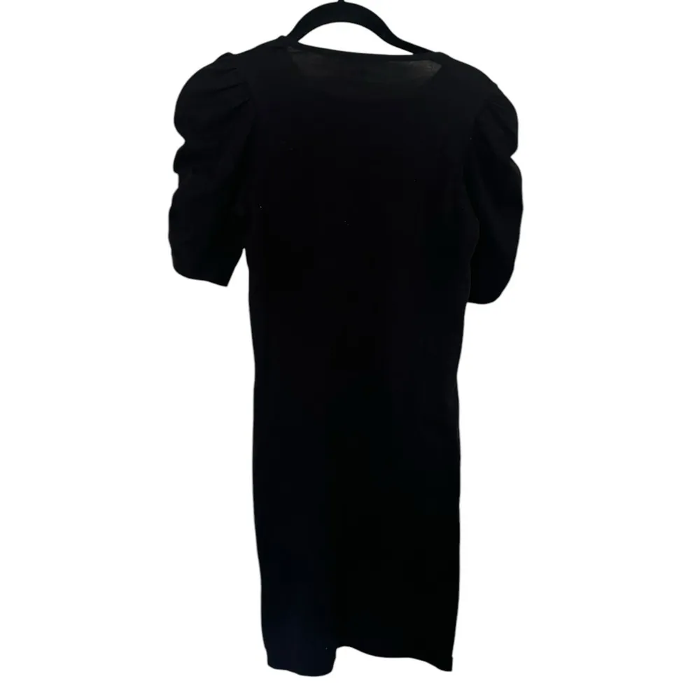 FRAME Puff Sleeve Mini Black Dress Size XXS - Image 6