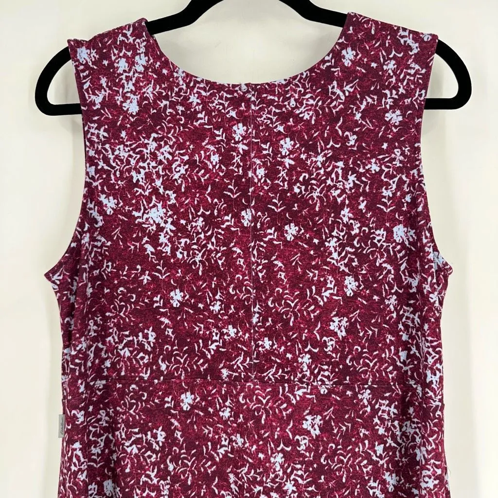 Eddie Bauer Women's Travex Stretch Dress Size L Purple Geometric‎ Knotted Bodice - Image 8