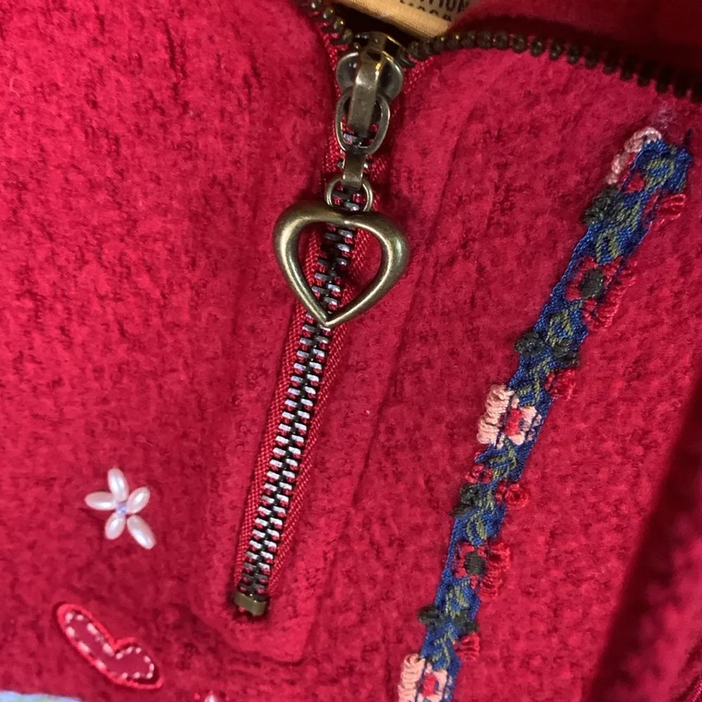 Vintage Koret Embroidered Fleece Size XL Blue - Image 3