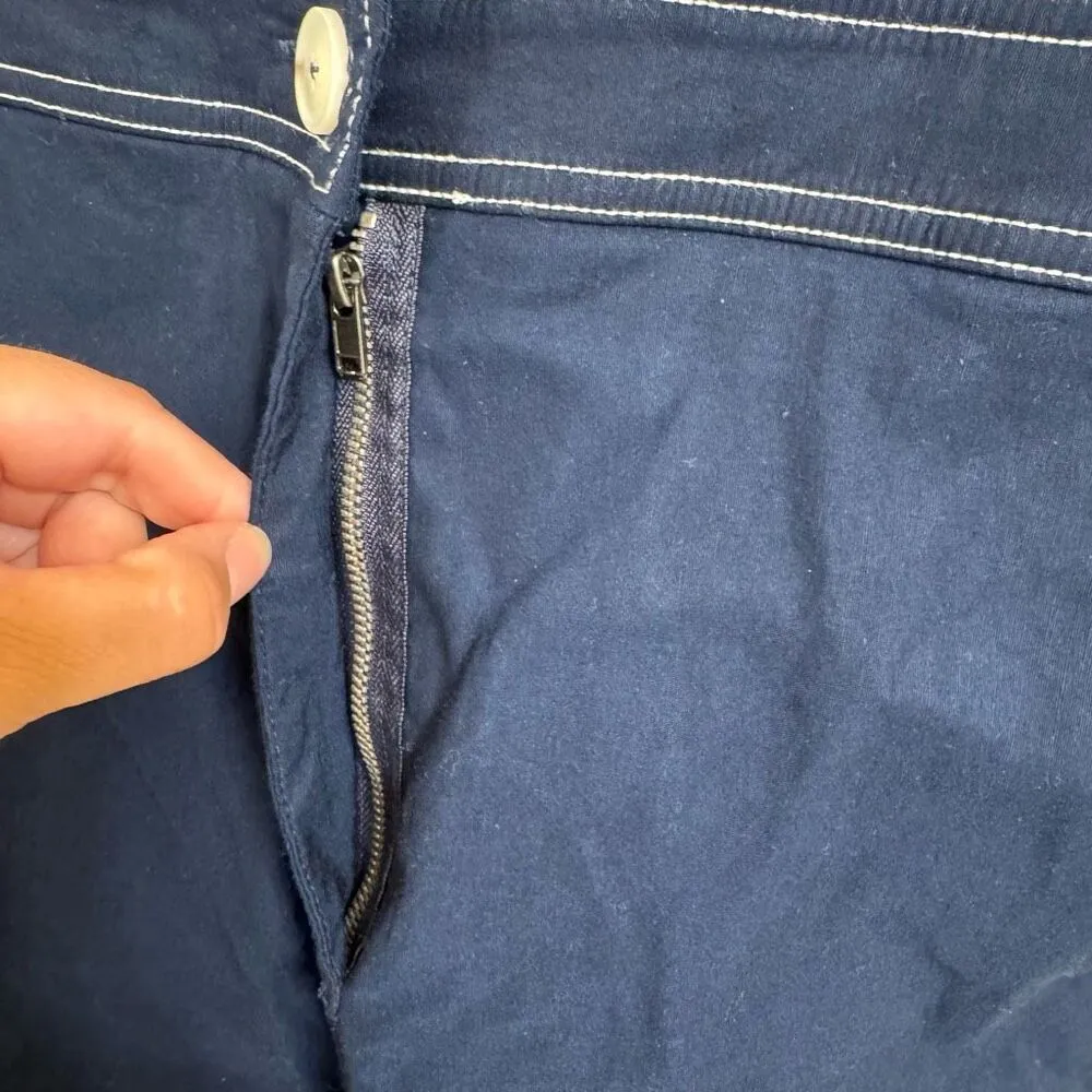 Maeve The Colette Portside Button Front Navy Blue Nautical Romper 8 NWT - Image 5