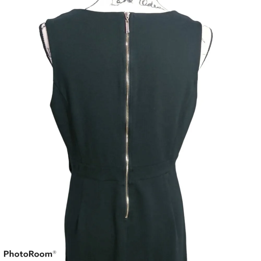 Ava By Le Tote Black Sleeveless Dress Waist Bow Cocktail LBD Size L - Image 5