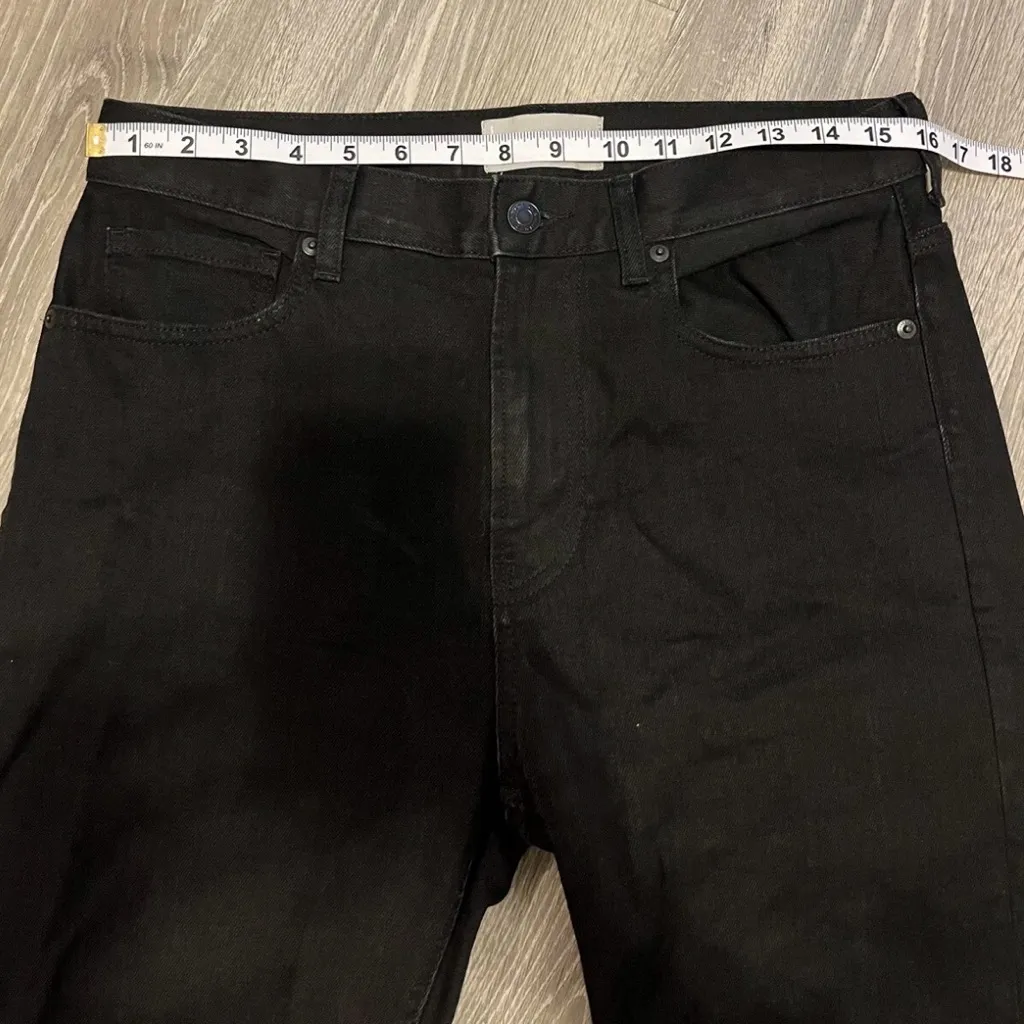 Everlane Black Hem Frayed Copped Jeans Size 28 Denim Stretch Preppy City - Image 7