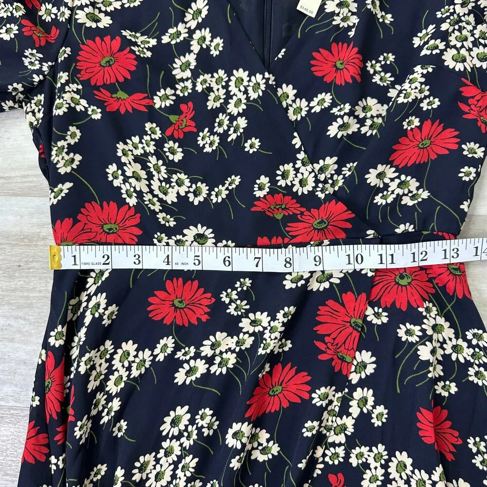 NEW Madewell Peekaboo-Sleeve Midi Dress in Hillside Daisies size 0 - Image 9