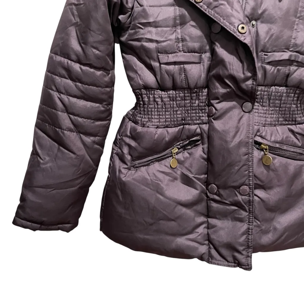 Dollhouse  Hooded Puffer Jacket Chocolate Brown Women’s Size Extra Small NWT - Image 2