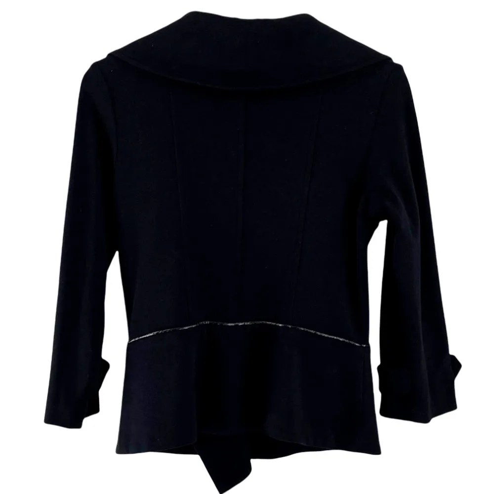 CACHE Y2K Vintage Black Double Breasted Asymetrical Blazer Suit Jacket - Image 5