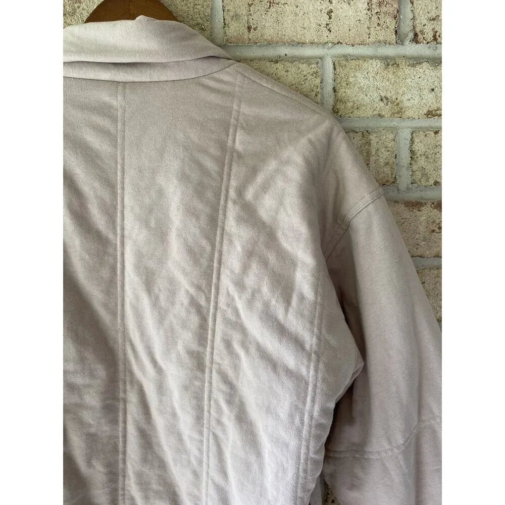 Z Supply  Roz Quilted Jacket Solid Frappe Tan Brown Medium EUC Casual Basic $175 - Image 13