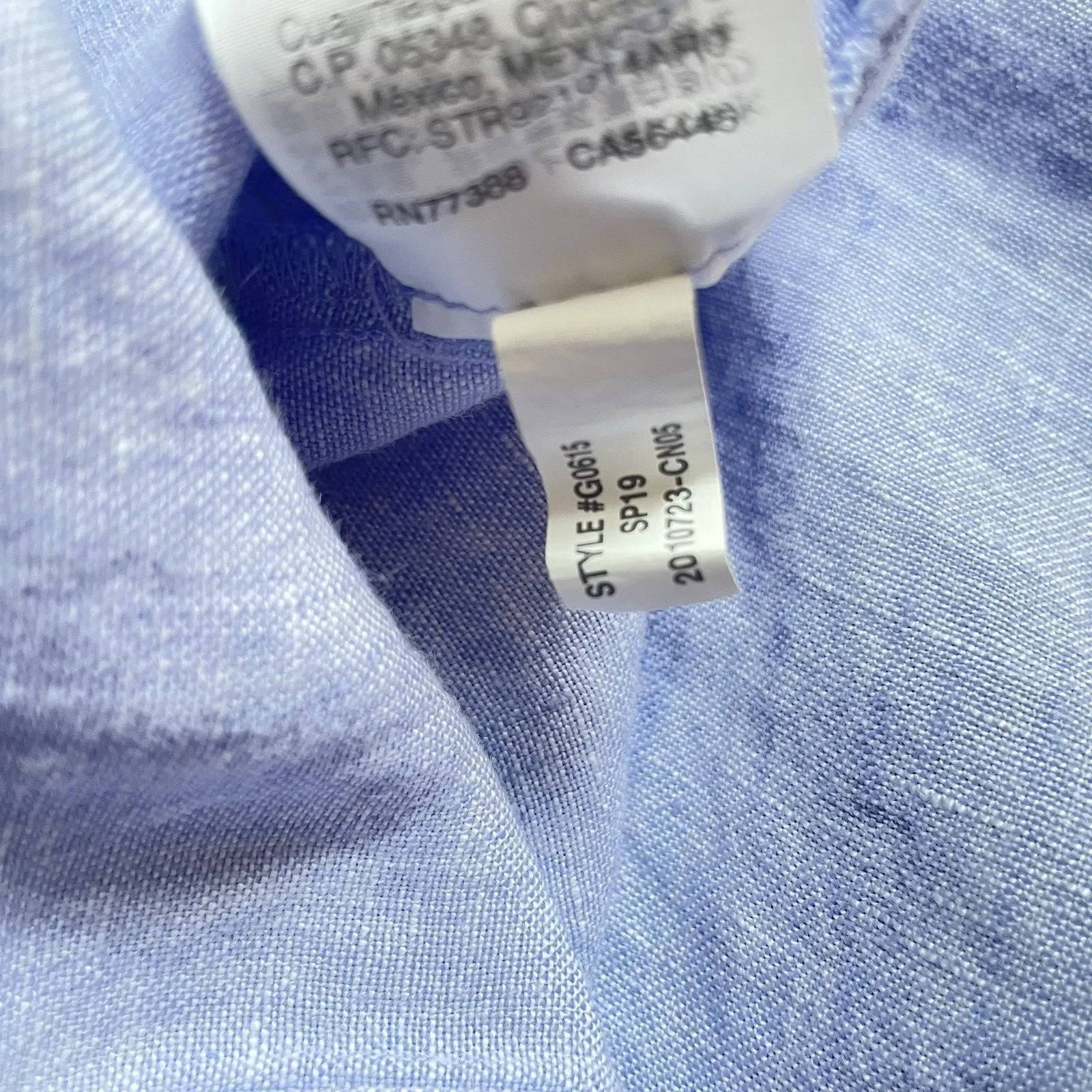 Baird McNutt J.Crew Irish Linen Shirt Womens 8 Blue Slim Fit Button Down Top - Image 9