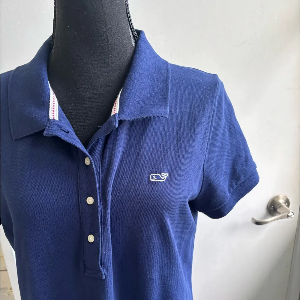 Vineyard Vines Polo Cotton Blend Maxi Dress medium coastal preppy vacation golf - Image 2
