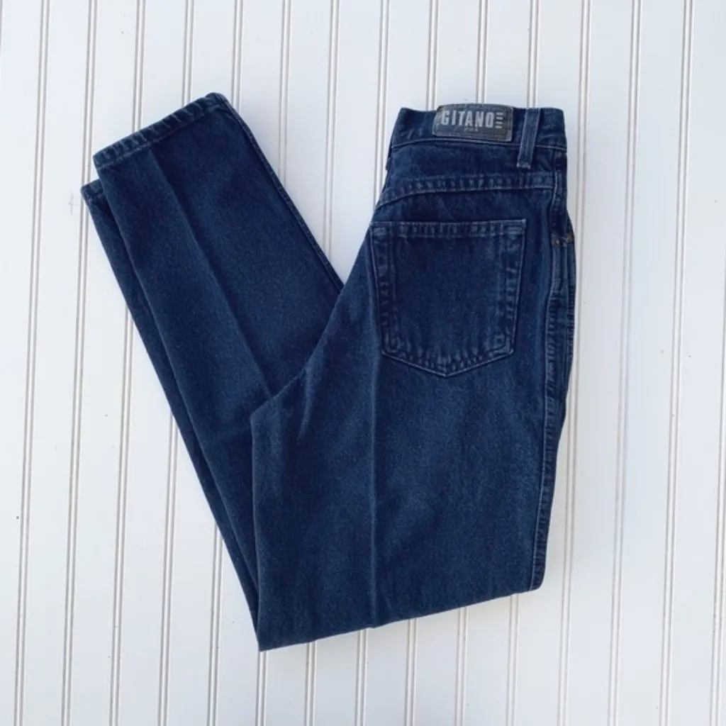 Gitano blue denim high waisted vintage mom jeans size 25/26 waist - Image 2