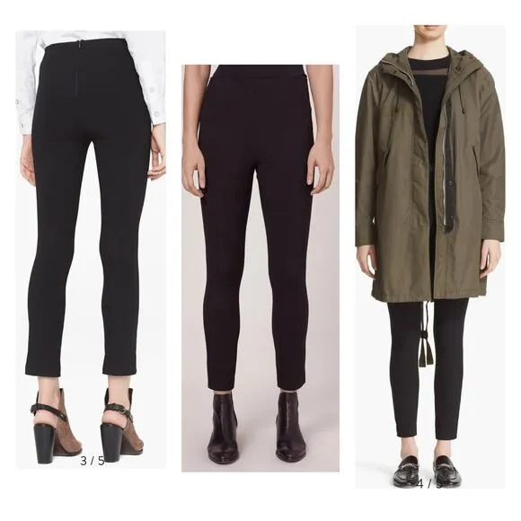 Rag & Bone Simone slim ankle pants  black minimalist office everyday artsy sz 2 - Image 2