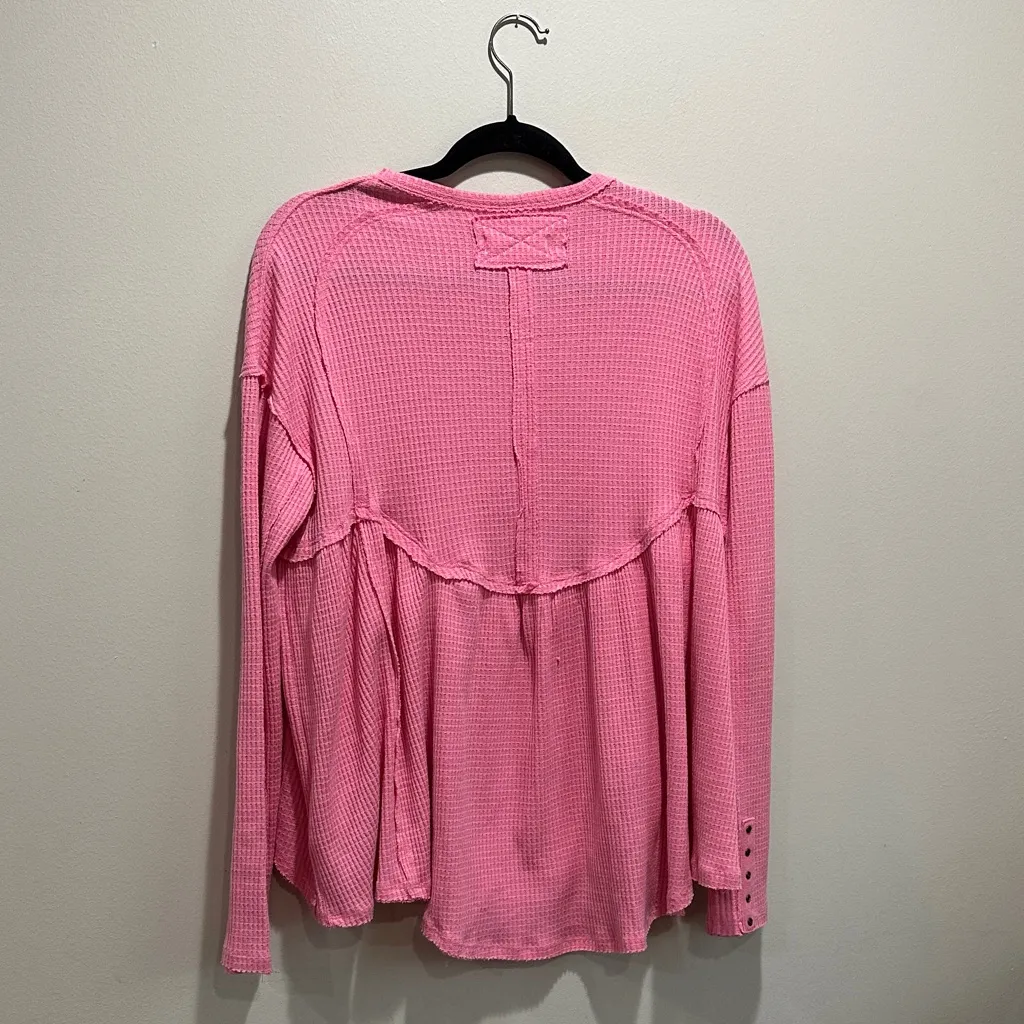 Free People we the Free Pink Carnation Babydoll Top - Image 5