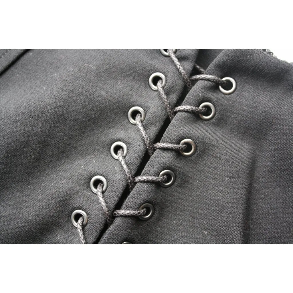 NWT Catherine Malandrino Ponte Lace Up Side Pencil Skirt in Noir Black L $245 - Image 7