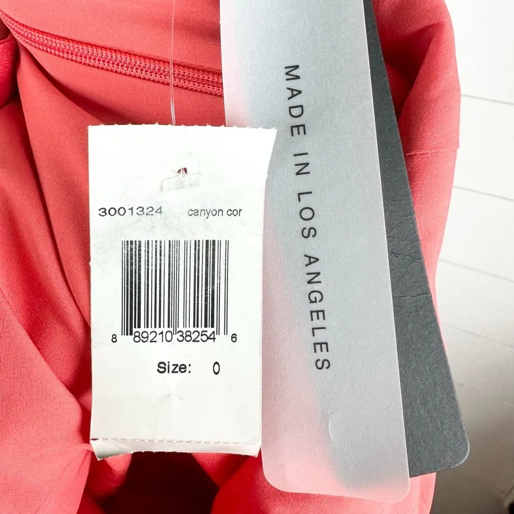 Black Halo Biscayne Jumpsuit Canyon Coral Ruffle Sleeveless NWT Size 0 - Image 8