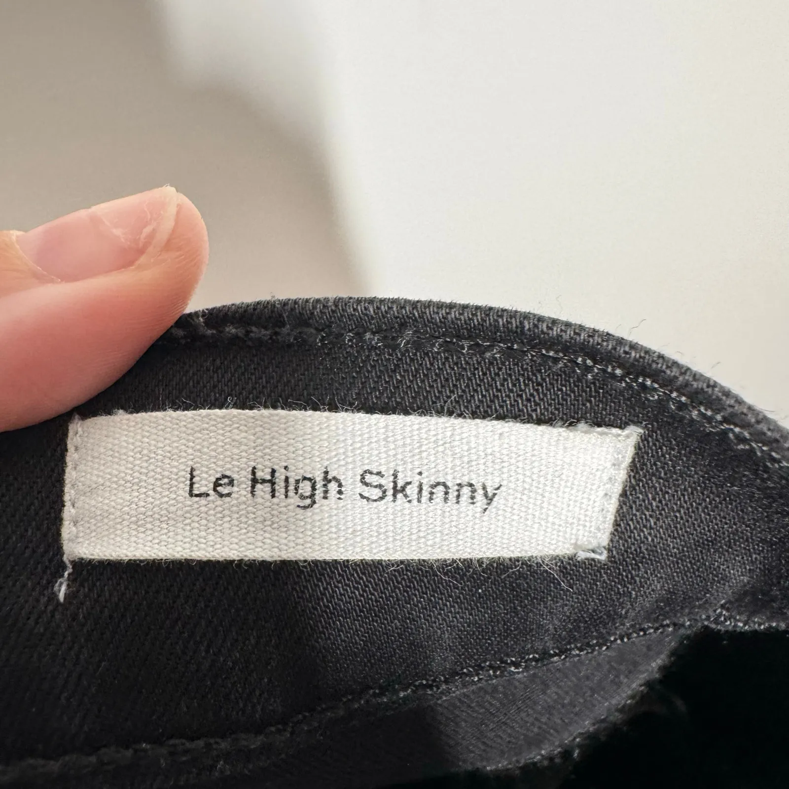 Frame Le High Skinny Jeans Women 27 Black Fringe Hem Boho Minimal Modest - Image 10