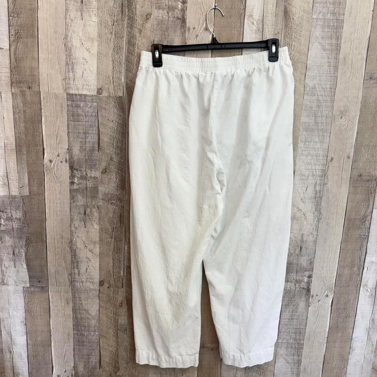 Noracora Women's 3XL White Casual Elastic Waist Pants Lightweight Beach Floral Size undefined - Image 3