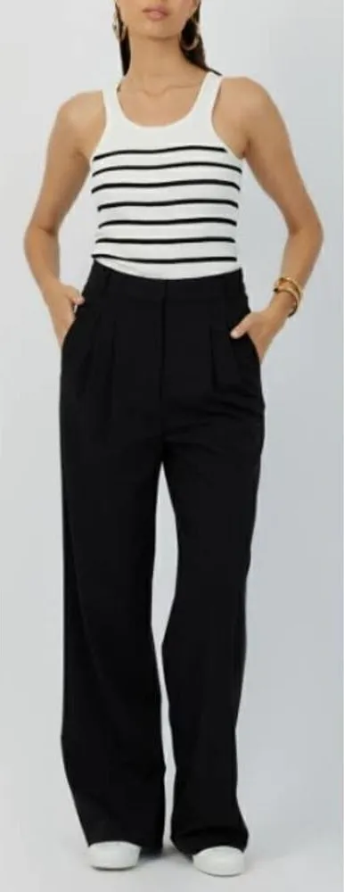 NWT Grey/Ven Revived Tailoring The Maccaden Pleated Trouser Pants Sz. 2 Black - Image 1