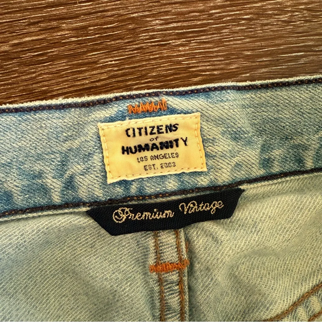 Citizens of Humanity Emerson Studded Slim Boyfriend Jeans Distressed‎ Light 28” - Image 7