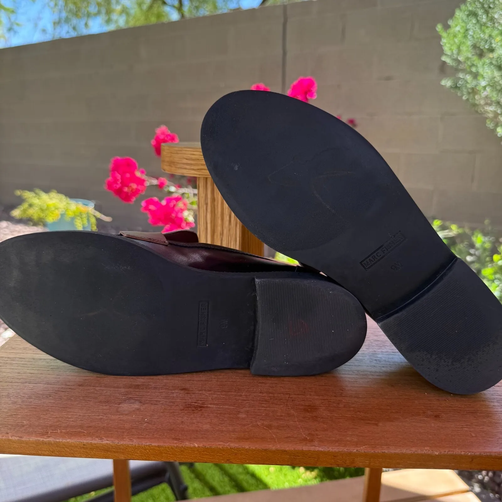 Marc Fisher Calixy Women Black White Leather Fringe Loafers‎ 9 - Image 2