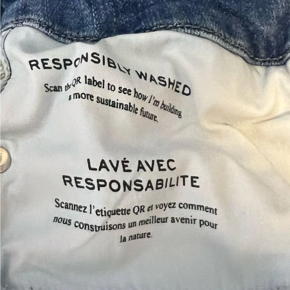 Frame le crop mini boot stagger raw hem crop bootcut jeans - Image 7