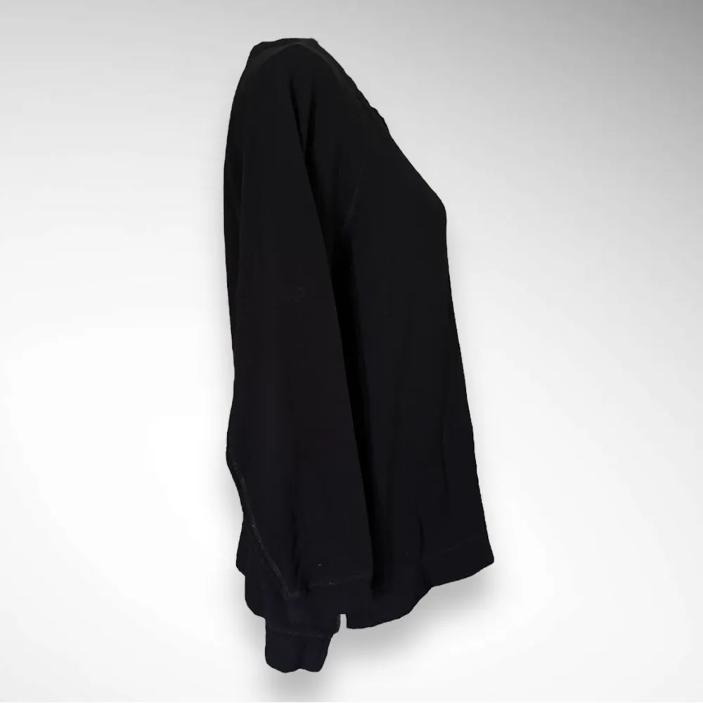 STELLA & DOT Black The Zip Pullover Sweatshirt Large | EUC - Image 3