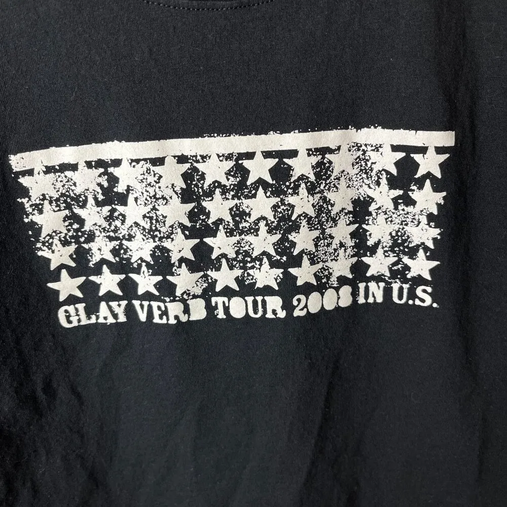 2008 Glay Verb Tour T Shirt Vintage Y2K Black Medium M Graphic Tee - Image 7